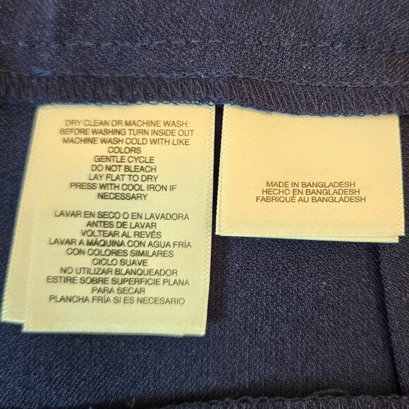 KASPER Women's Plus Size Tab Front Pant Sz: 16W  Navy - Picture 13 of 13